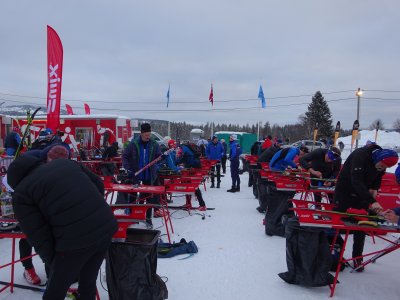 Wachsservice von Swix im Startgelände