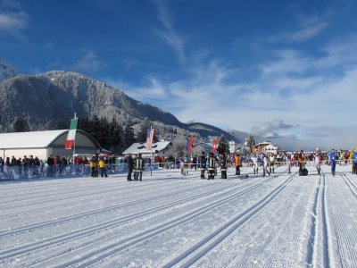 La zone d'arrivée