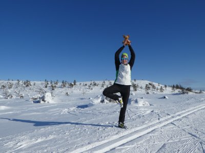 Yoga sur les pistes