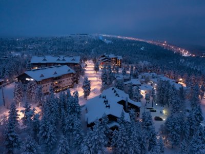 Saariselkä dans la lumière du soir