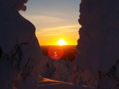 Winterabend in Ruka