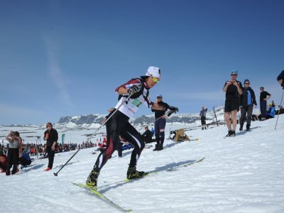 Marit Bjørgen en pleine effort !