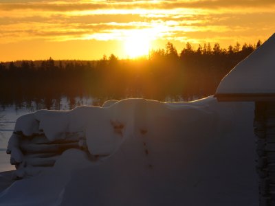 Crépuscule sur la Laponie