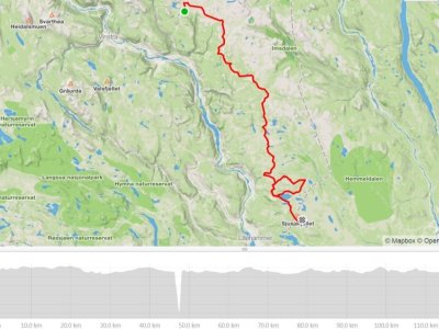 Höhenprofil des 120 km Laufes