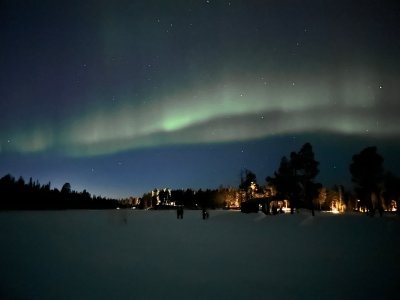 Nordlicht über Luostos Himmel
