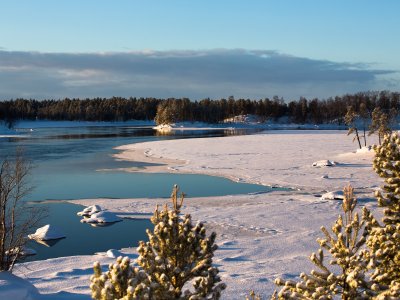 Vue sur le lac d'Inari