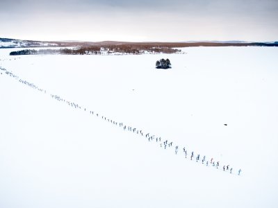 Traversée des lacs gelés !