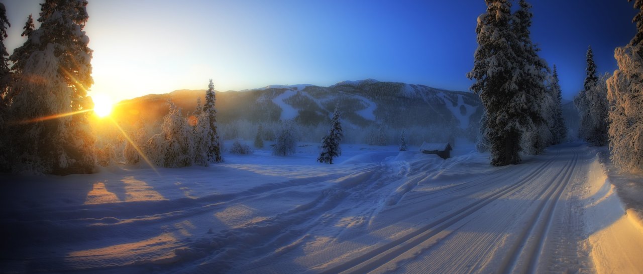 Sonnenuntergang in Beitostølen