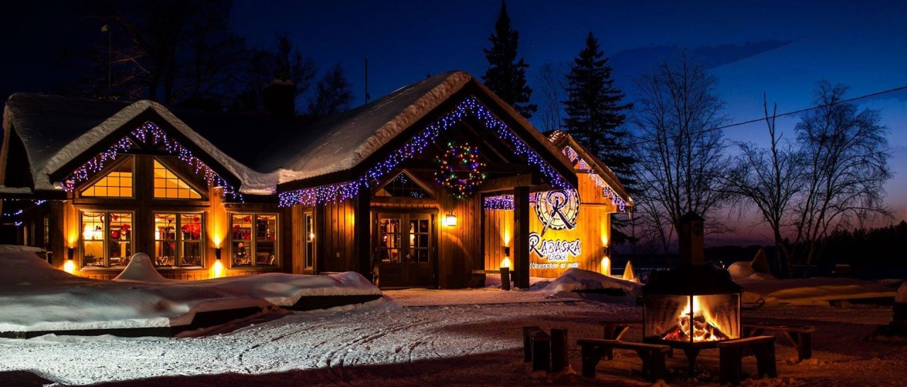Lodge typique en bois rond