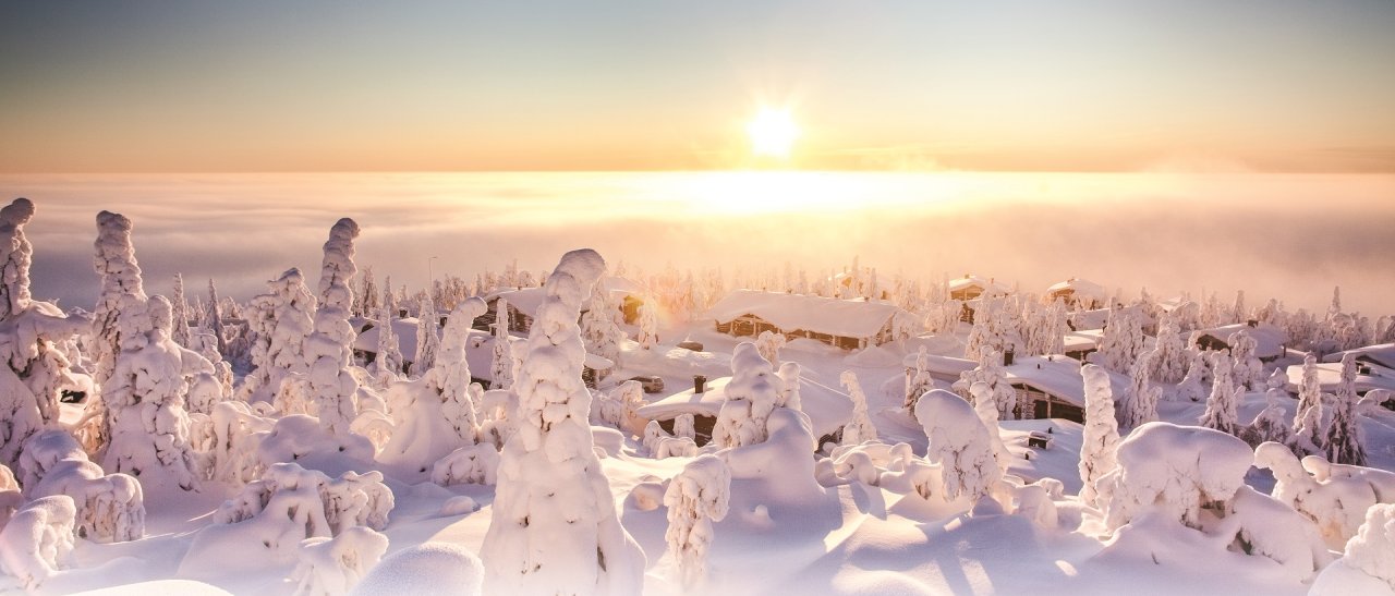 Kelo Village Iso Syöte im Sonnenaufgang