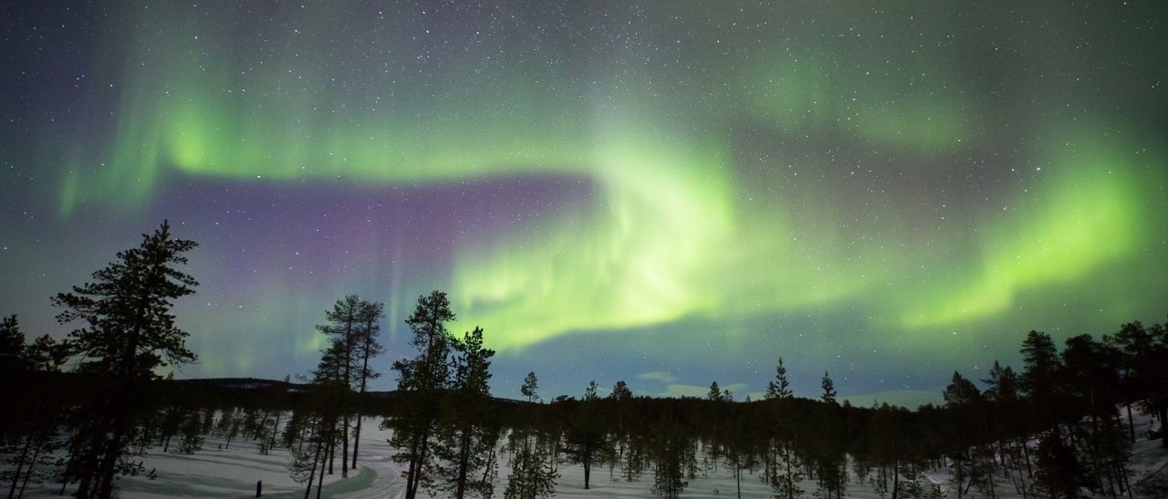 Aurora über Korpikartano