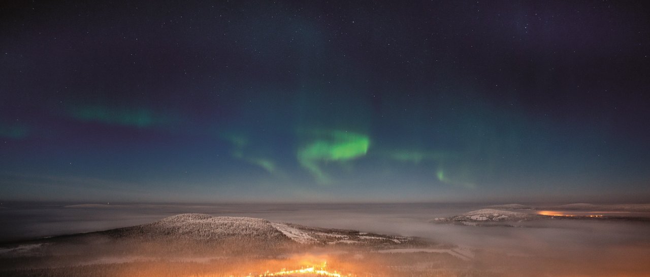 Nordlicht über Syöte