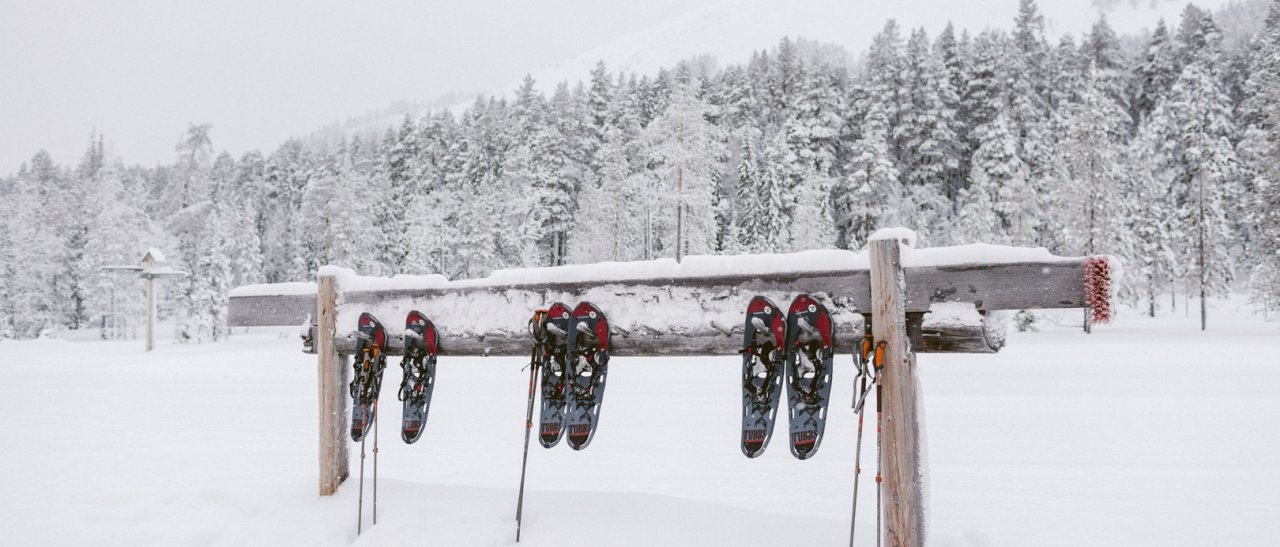 Pause nach Schneeschuhtour